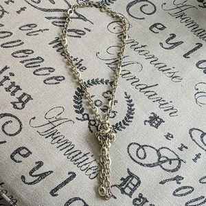 JCrew long gold and ivory necklace